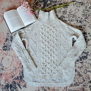 Madewell Cableknit Shirttail Turtleneck Sweater, size XXS, NWT